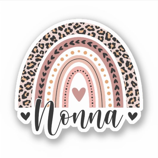 Sticker Nonna Rainbow, Nonna Nana Gift, grand-mère (Devant)