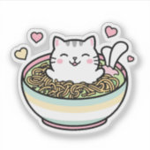 Sticker Noodle Kitty - Kawaii Ramen Cat (Devant)