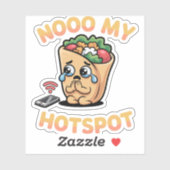 Sticker Nooo Mon Point d'Accès – Mème Drôle de Brainrot It (Feuille)