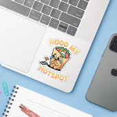 Sticker Nooo Mon Point d'Accès – Mème Drôle de Brainrot It (Ordinateur portable avec iPhone)