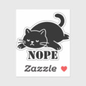Sticker NOPE Cat Funny for Cat Lovers (Feuille)