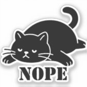 Sticker NOPE Cat Funny for Cat Lovers (Recto)