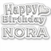 Sticker Nora Happy Birthday (Devant)