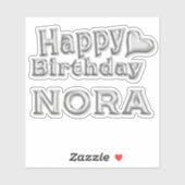 Sticker Nora Happy Birthday (Feuille)