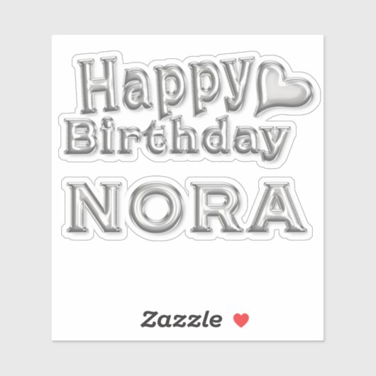 Sticker Nora Happy Birthday (Feuille)