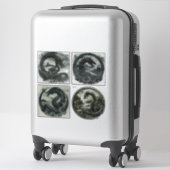 Sticker Nordic Samhain - Design Dragon (Sur valise)