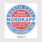 Sticker NORDKAPP Norvège (Feuille)