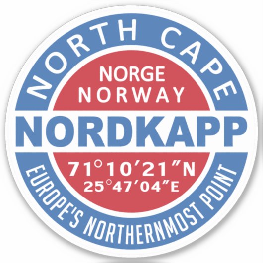 Sticker NORDKAPP Norvège (Devant)