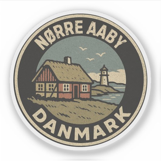 Sticker Nørre Aaby, Danemark Danmark (Devant)