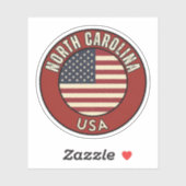 Sticker North Carolina United States of America (Feuille)