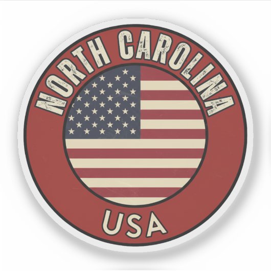 Sticker North Carolina United States of America (Devant)