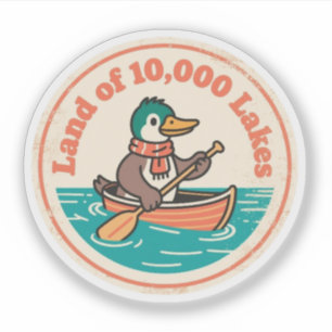 Sticker North Star Charm_ Minnesota Loon Bird Vintage