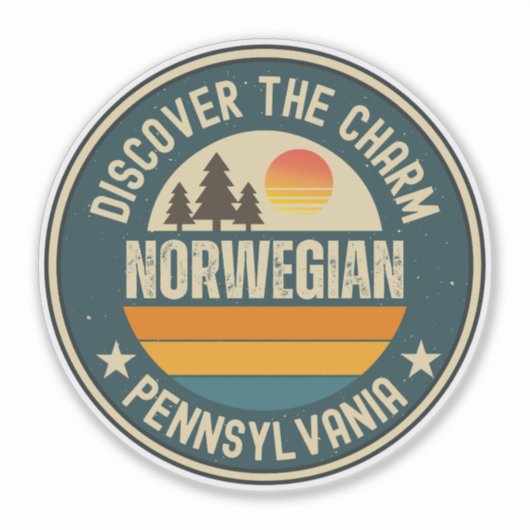 Sticker Norvégien, Pennsylvanie (Devant)