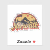 Sticker Norwalk, Connecticut (Feuille)