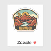 Sticker Norwood, Géorgie (Feuille)