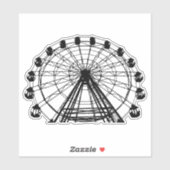 Sticker Nostalgique Joyride - Ferris Wheel Silhouette (Feuille)