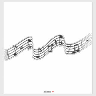 Sticker note-musique-feuille-musique-notes