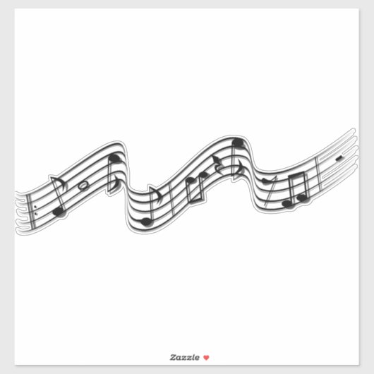 Sticker note-musique-feuille-musique-notes (Feuille)