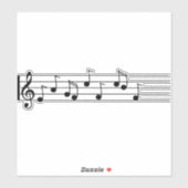 Sticker notes-musique-personnel-violon-clé-chanson (Feuille)