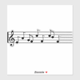 Sticker notes-musique-personnel-violon-clé-chanson