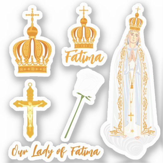 Sticker Notre-Dame de Fatima couronne (Recto)