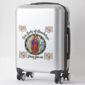 Sticker Notre-Dame de Guadalupe Priez pour nous Vitre (Sur valise)