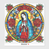 Sticker Notre-Dame de Guadalupe, Saint-Decal en verre tend (Feuille)