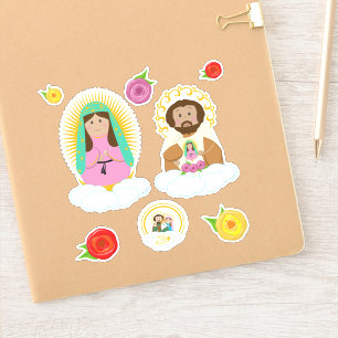Sticker Notre-Dame de Gudalupe et Saint Juan Diego