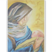 Sticker Notre Dame du Silence tenant le bébé Jésus (Devant)