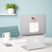 Sticker Notre drapeau USA Americana Patriotisme Mots (Ordinateur portable sur le bureau)