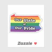 Sticker Notre état de notre fierté | Pennsylvanie (Feuille)