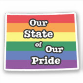 Sticker Notre état de notre fierté | Wyoming (Devant)