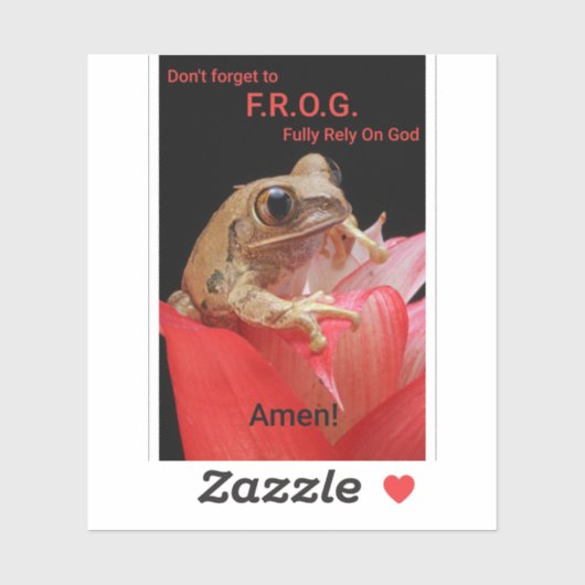 Sticker N'oubliez pas à F.R.O.G. Pleinement confiance sur (Feuille)