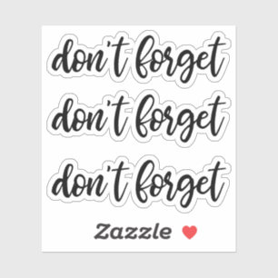 Sticker N'oubliez pas la note de planificateur mignonne