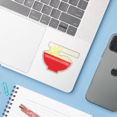 Sticker Nouilles (Ordinateur portable avec iPhone)