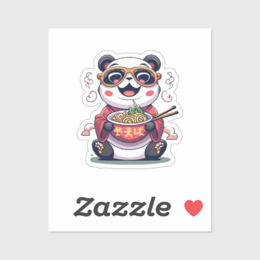 Sticker Nouilles de Panda (Feuille)