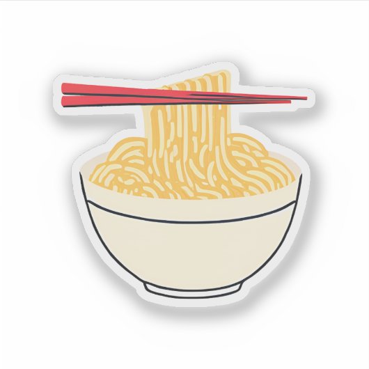 Sticker nouilles et baguettes (Devant)