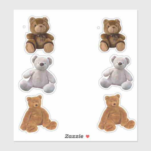 Sticker Nounours (Feuille)