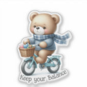 Sticker Nounours à bicyclette (Devant)