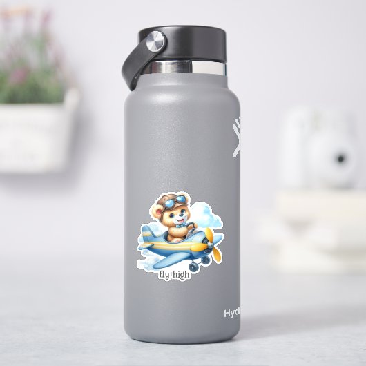 Sticker Nounours de l'aviation (HydroFlask)