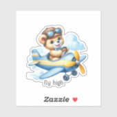 Sticker Nounours de l'aviation (Feuille)