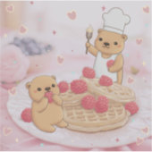 Sticker Nounours et gaufres (Devant)