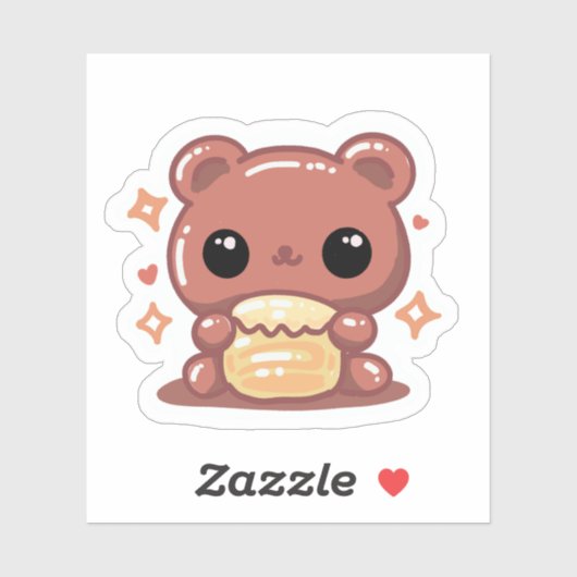 Sticker Nounours ours (Feuille)