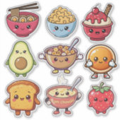 Sticker Nourriture Kawaii Mignonne  (Devant)