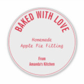 Sticker Nourriture maison Noël personnalisé Fête cadeau Fa (Devant)