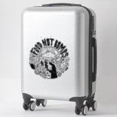 Sticker Nourriture pas bombes collant géant brillant (Sur valise)