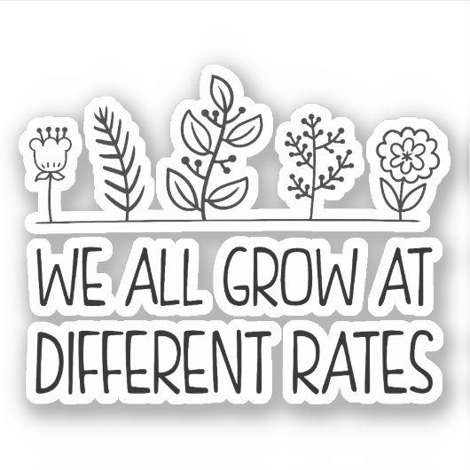 Sticker Nous Augmentons Tous À Des Taux Différents Enseign (Devant)