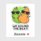Sticker Nous Avons Gourdi Le Beat Funny Veggie Pun (Feuille)