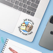 Sticker Nous Devons Coller Ensemble Funny Sticky Tape Coll (Ordinateur portable avec iPhone)
