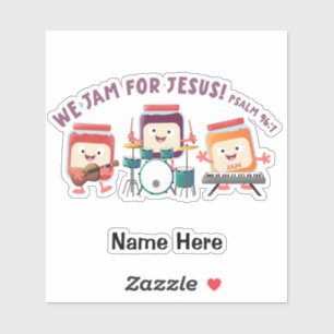 Sticker Nous jouons pour Jésus, verset biblique mignon en